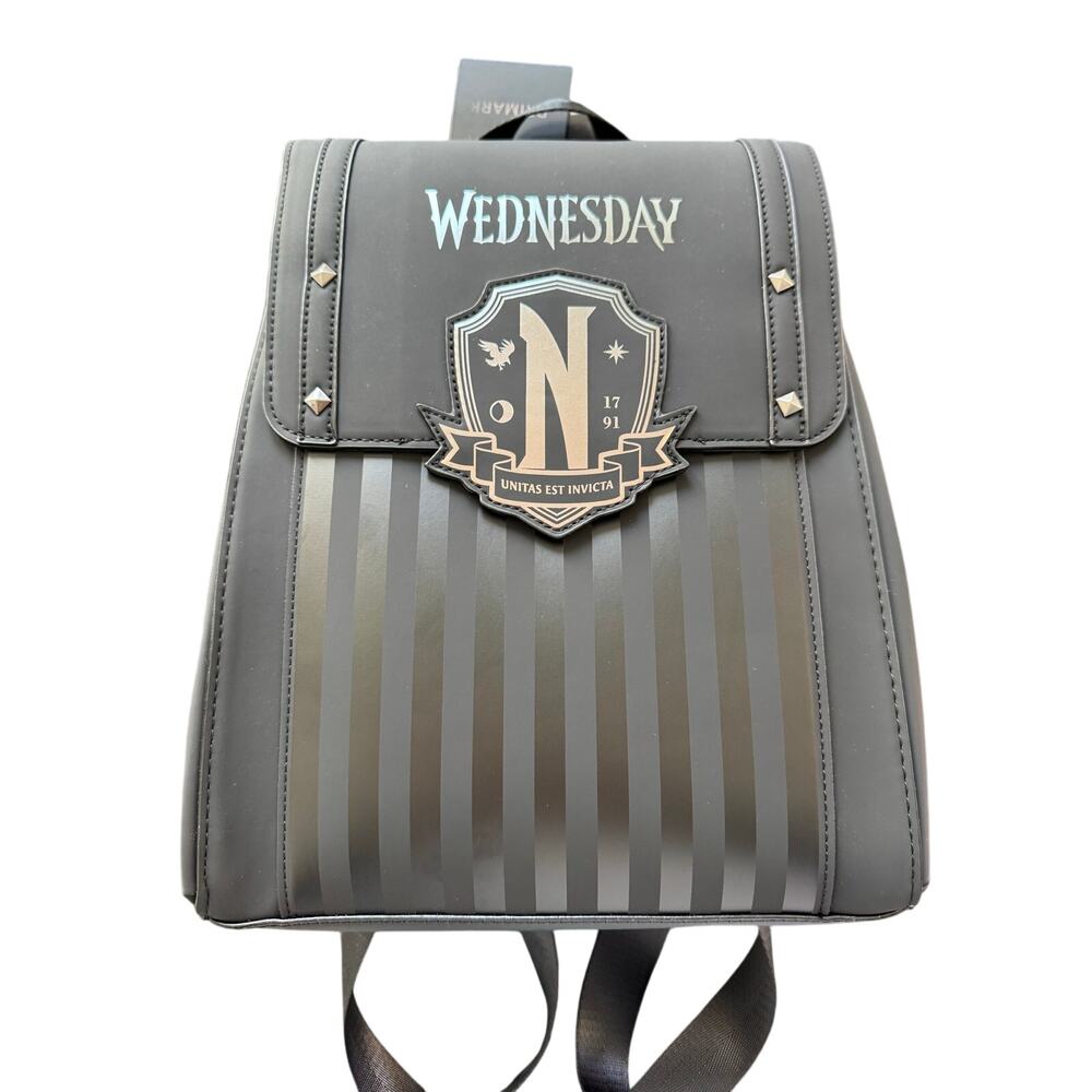 Primark Wednesday Addams Black Backpack New With Tags